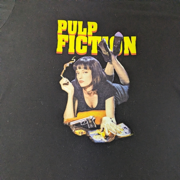 Pulp Fiction Tee Featuring Movie Poster Cover   Uma Thurman XXL - Picture 2 of 7